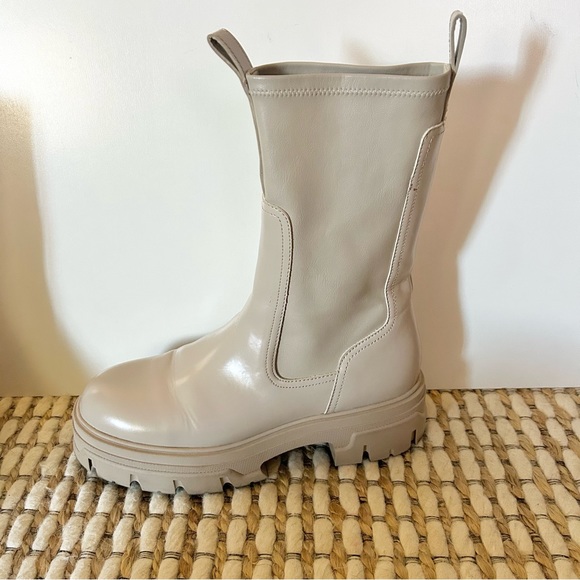 H&M Taupe Calf Length Boots Pull On - Picture 4 of 7